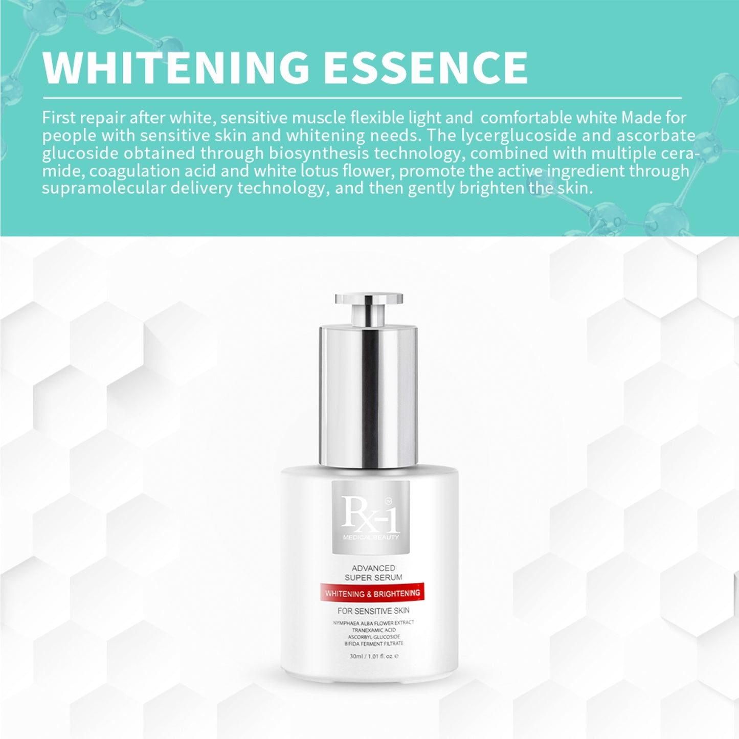 Advanced Whitening & Brightening Super Nicotinamide Serum Anti-freckle and whitening essence for all skin types (except sensitive skin)