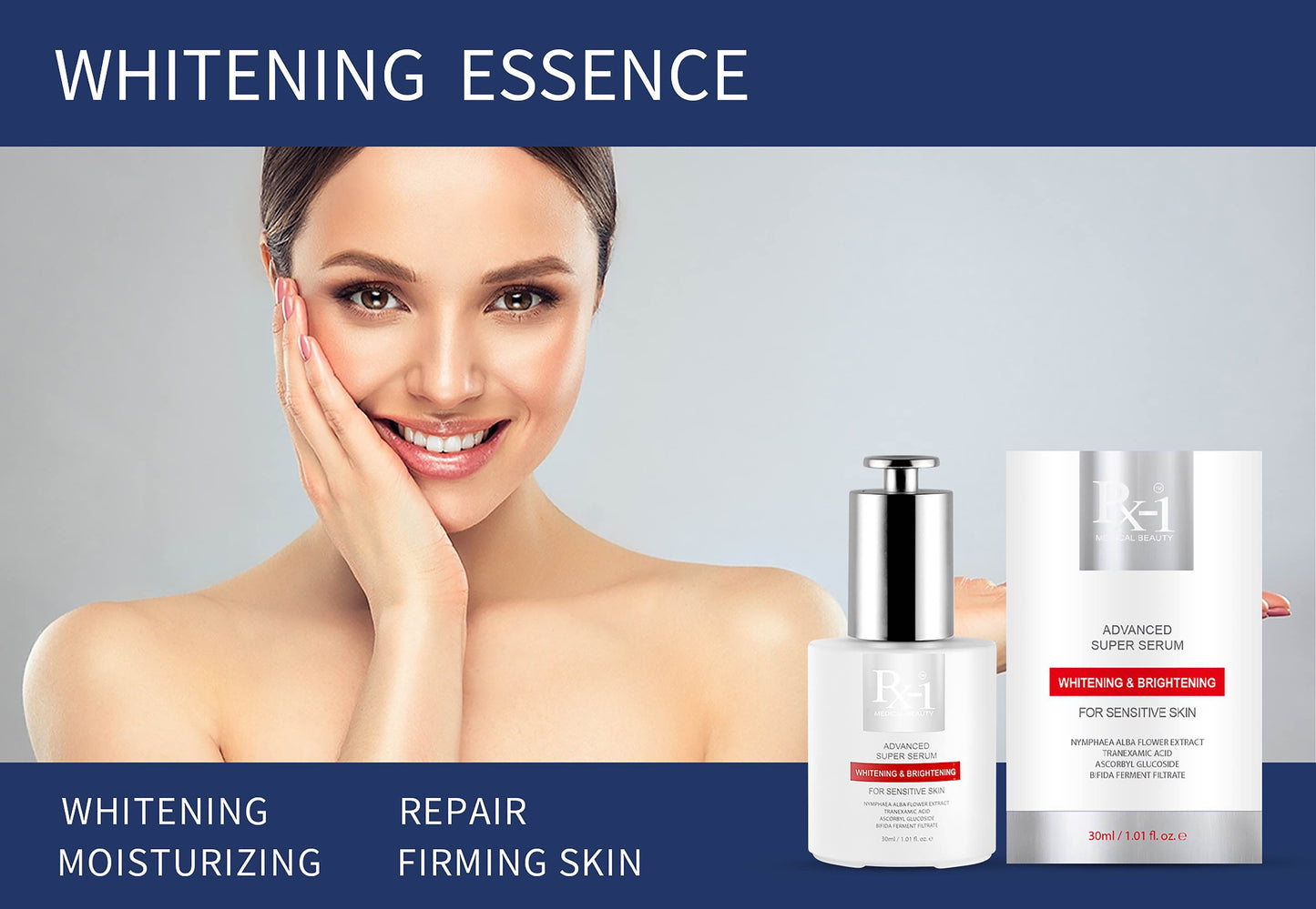 Advanced Whitening & Brightening Super Nicotinamide Serum Anti-freckle and whitening essence for all skin types (except sensitive skin)