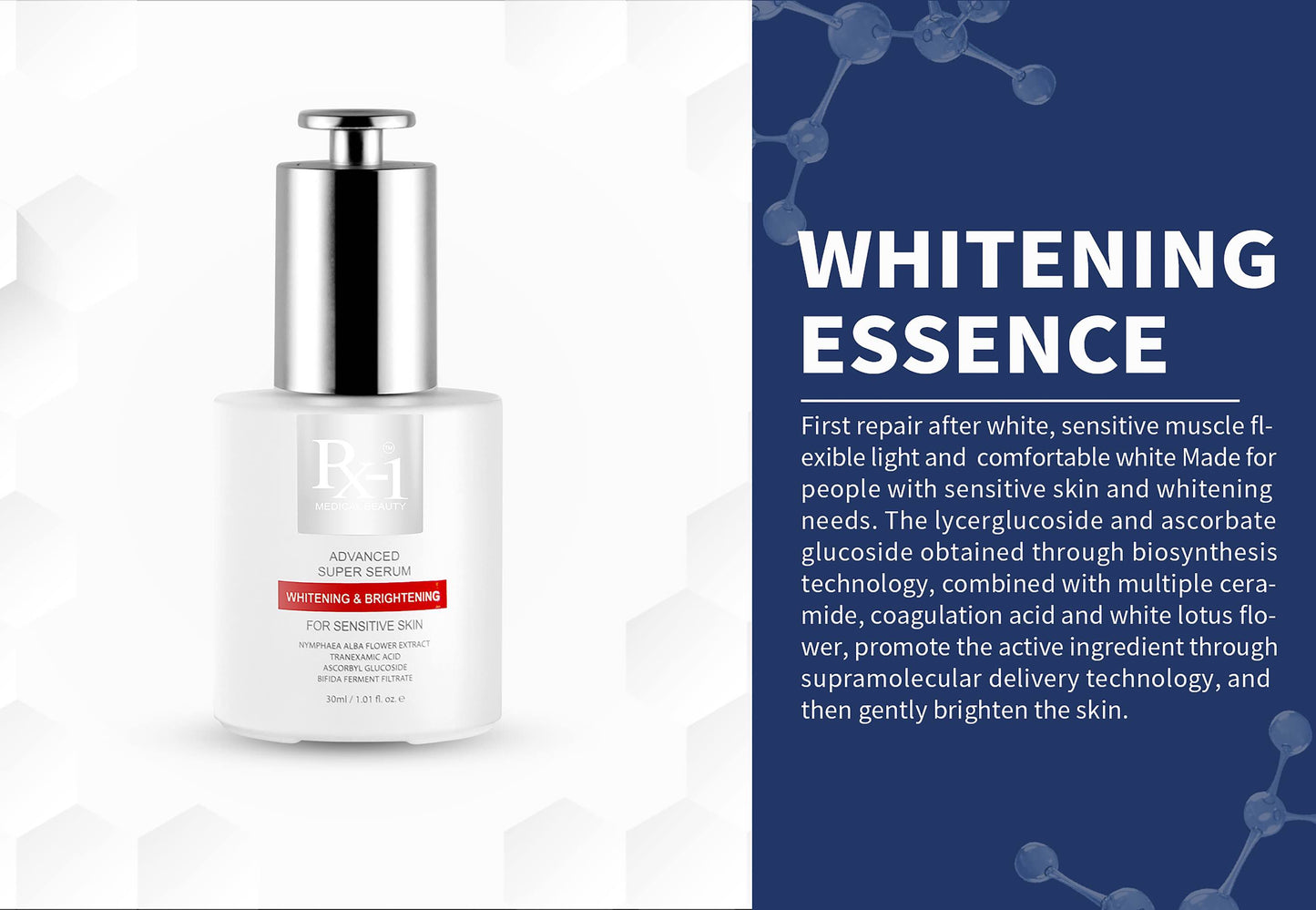 Advanced Whitening & Brightening Super Nicotinamide Serum Anti-freckle and whitening essence for all skin types (except sensitive skin)